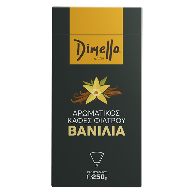 ΑΡΩΜΑΤΙΚΟΣ ΚΑΦΕΣ ΦΙΛΤΡΟΥ ΒΑΝΙΛΙΑ DIMELLO 250GR