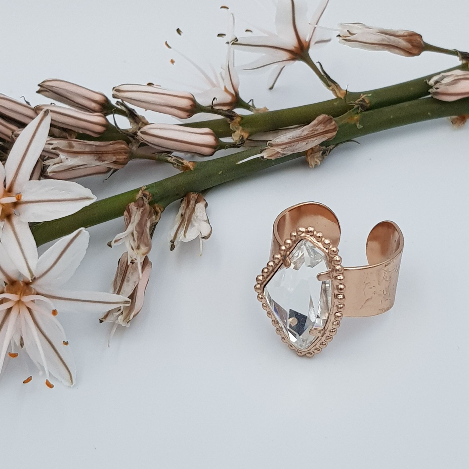 ΔΑΧΤΥΛΙΔΙ ΕΠΙΧΡΥΣΟ ΜΕ ΡΟΖ ΧΡΥΣΟ ΚΑΙ SWAROVSKI ΔΙΑΦΑΝΟ