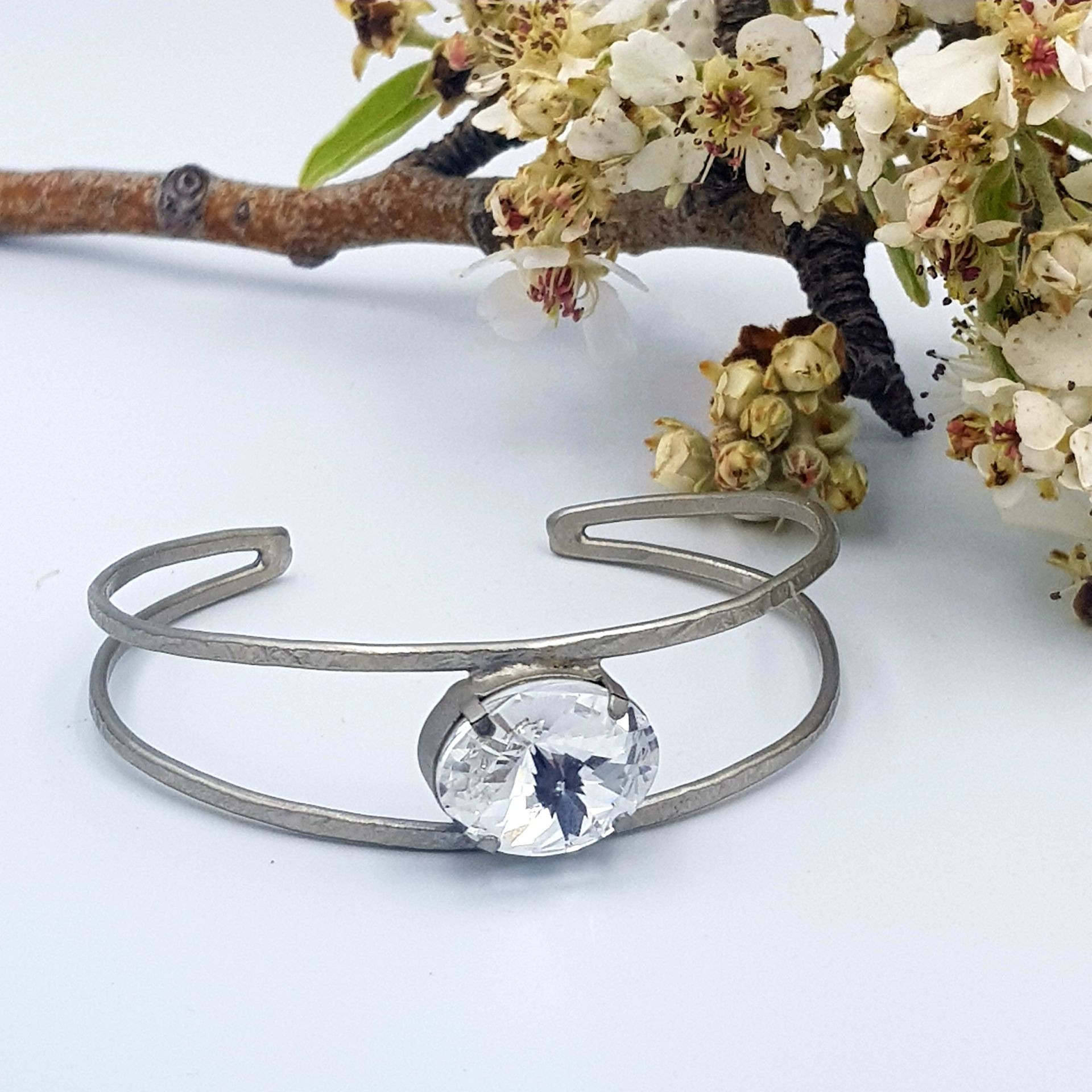 ΒΡΑΧΙΟΛΙ ΕΠΑΡΓΥΡΟ ΜΕ SWAROVSKI ΔΙΑΦΑΝΟ