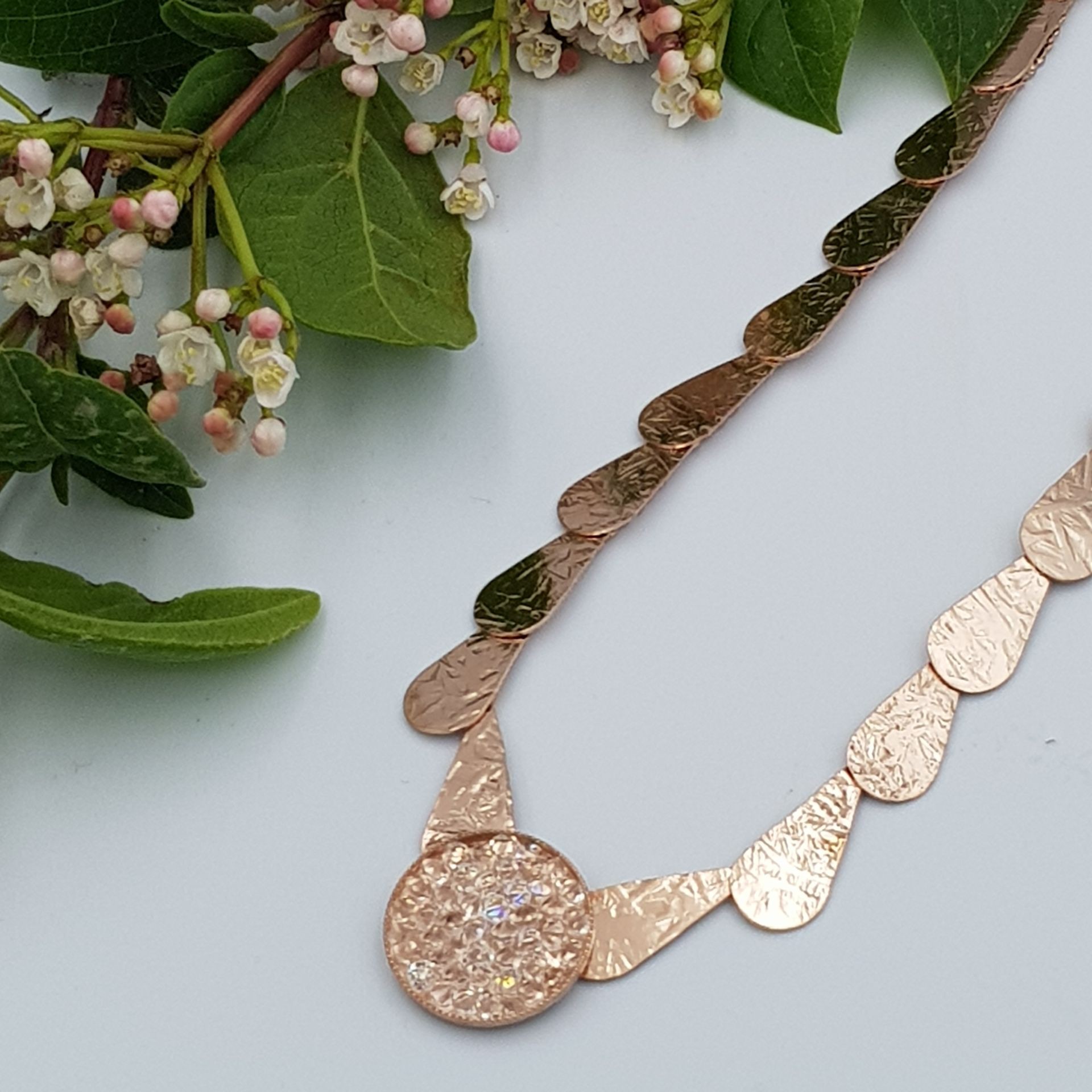 ΚΟΛΙΕ ΕΠΙΧΡΥΣΟ ΜΕ ΡΟΖ ΧΡΥΣΟ ΚΑΙ SWAROVSKI ΡΟΖ