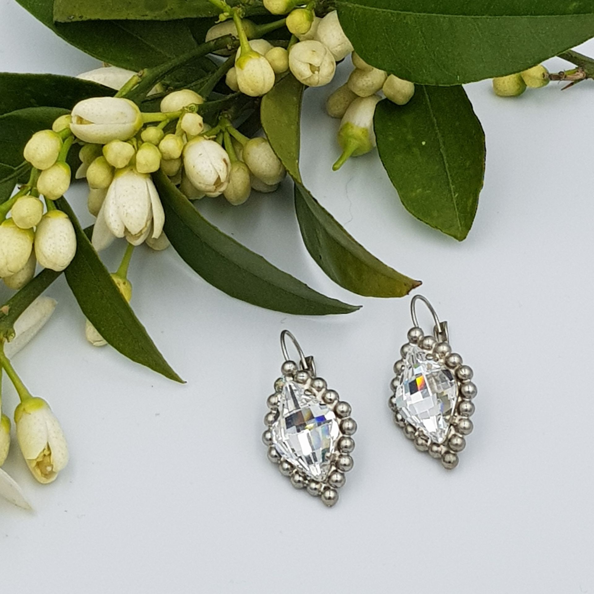 ΣΚΟΥΛΑΡΙΚΙΑ ΕΠΑΡΓΥΡΑ ΜΕ SWAROVSKI ΔΙΑΦΑΝΟ