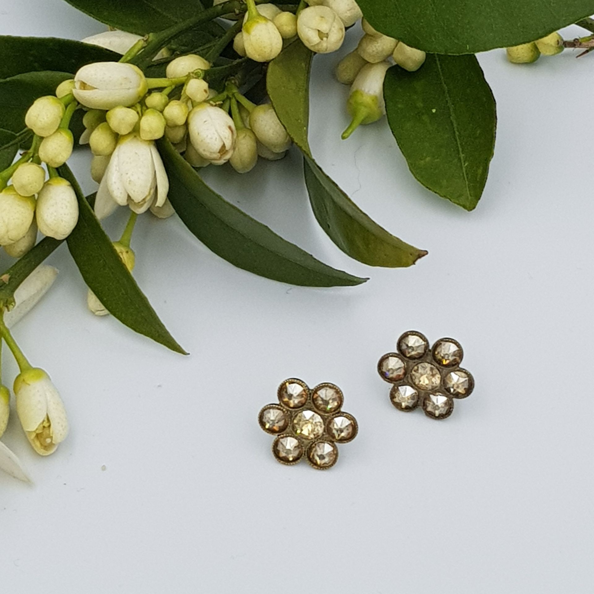 ΣΚΟΥΛΑΡΙΚΙΑ ΜΠΡΟΝΖΕ ΜΕ SWAROVSKI ΜΕΛΙ