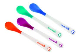 Κουτάλια Φαγητού 4 White Hot Safety Spoons, Munchkin