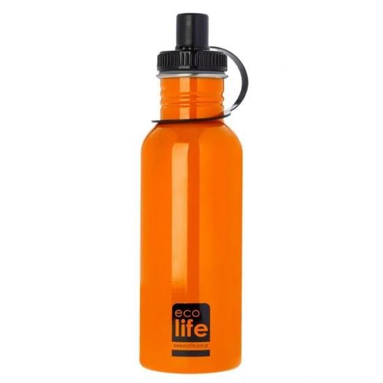 EcoLife Ανοξείδωτο Μπουκάλι 600ml-Orange