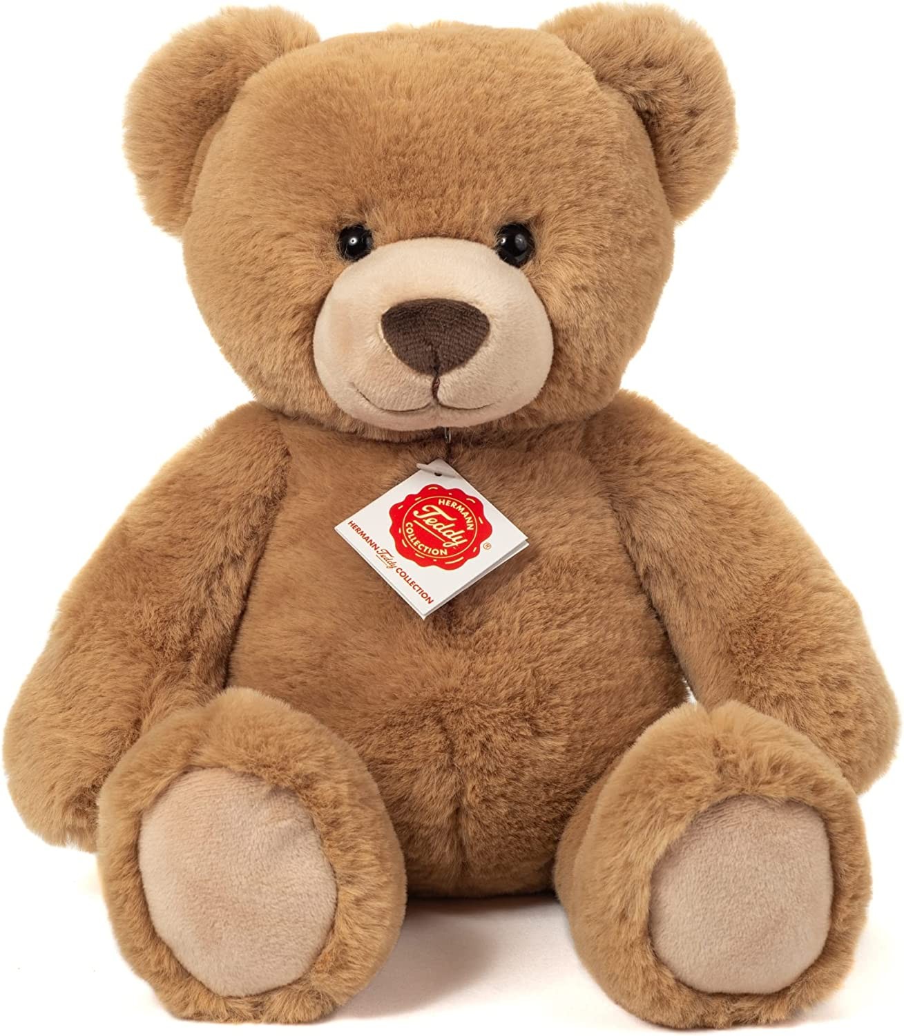 Λούτρινο Αρκουδάκι Καφέ Καθιστό Μαλακό 33εκ, Hermann