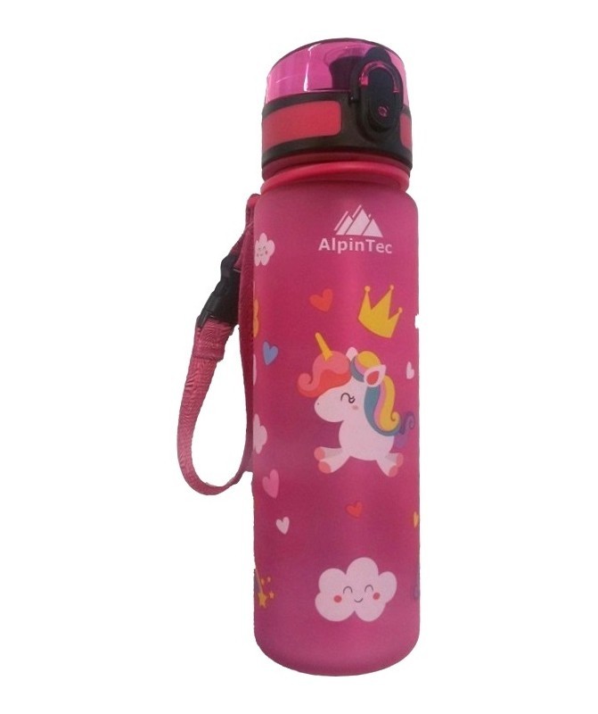 Παγούρι Ροζ Unicorn 500ml με στόμιο BPA Free, Alpin Tec