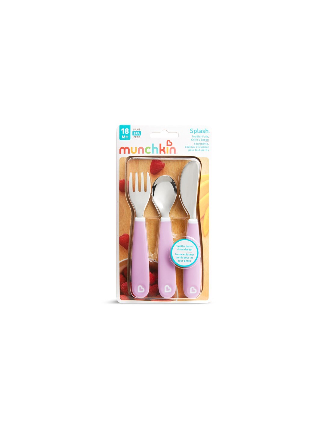 Μαχαιροπήρουνα Μοβ Splash Cutlery Set, Munchkin