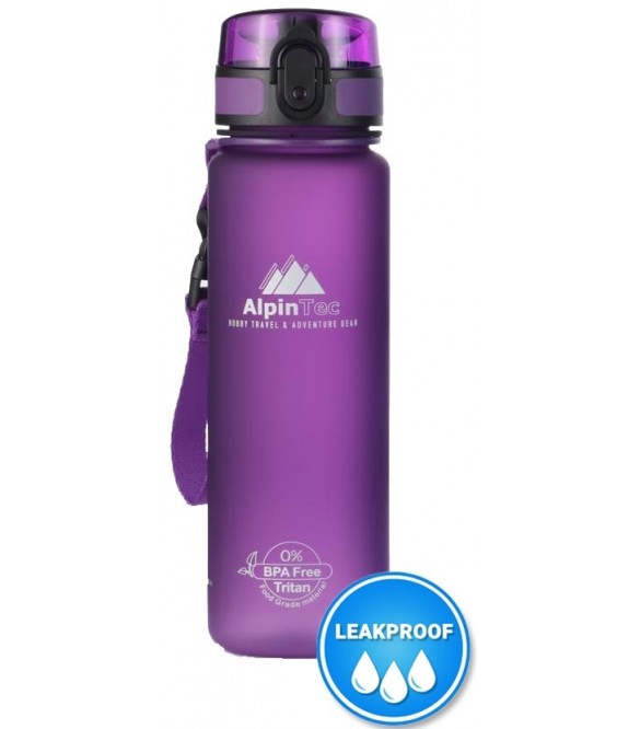 Παγούρι Μοβ 500ml με στόμιο BPA Free, Alpin Tec