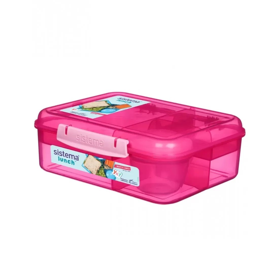 Θήκη Φαγητού Χωρίσματα Bento Lunch Box 1.65lt Φούξια, Sistema