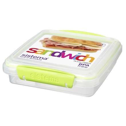 Δοχείο Φαγητού 450ml Πράσινο Sandwich Klip It, Sistema