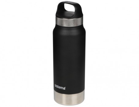 Ανοξείδωτος Θερμός Υγρών Μαύρος Hydration Steel Bottle 650 lt, Sistema