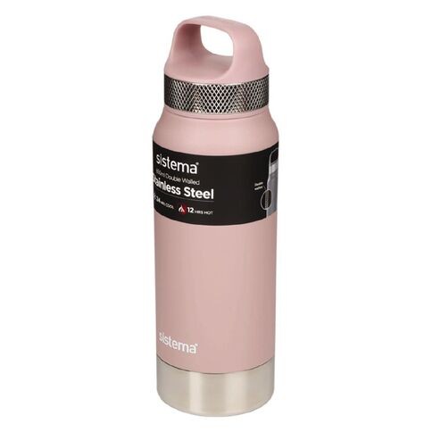 Ανοξείδωτος Θερμός Υγρών Ροζ Hydration Steel Bottle 650 lt, Sistema