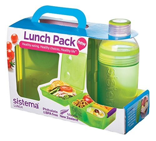 Σετ Δοχείο Φαγητού Και Παγούρι Πράσινο Lunch Pack Cube Max, Sistema