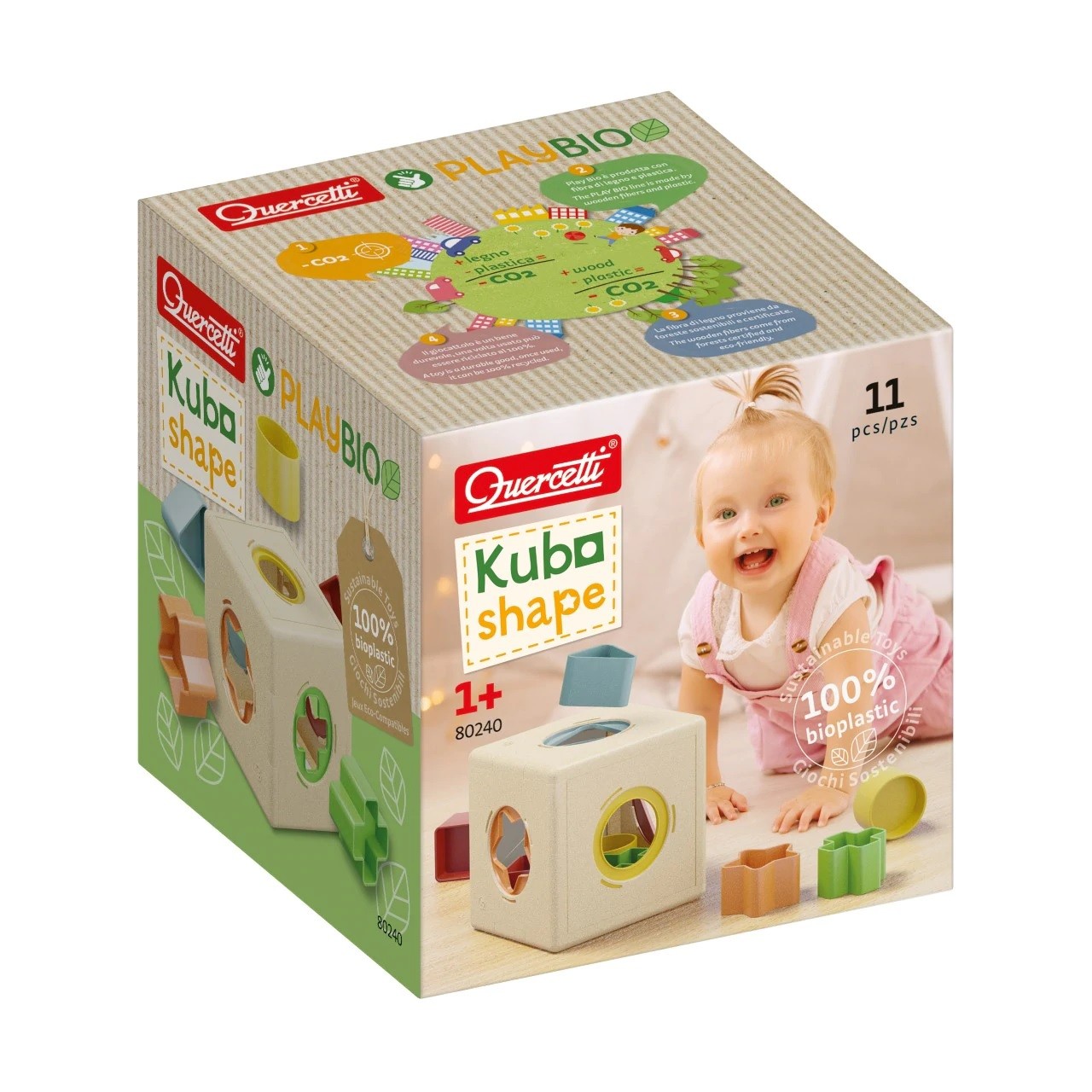 Κύβος Σχημάτων Kubo Shape Sorter, Quercetti