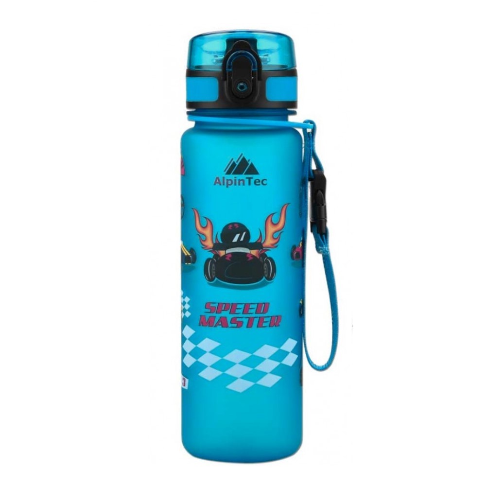 Παγούρι Μπλε Speed Cars 500ml με στόμιο BPA Free, Alpin Tec