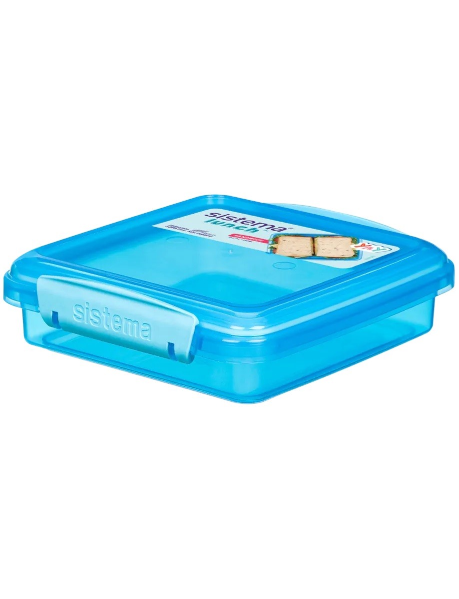 Δοχείο Τροφίμων Lunch Sandwich Box Γαλάζιο 450ml, Sistema