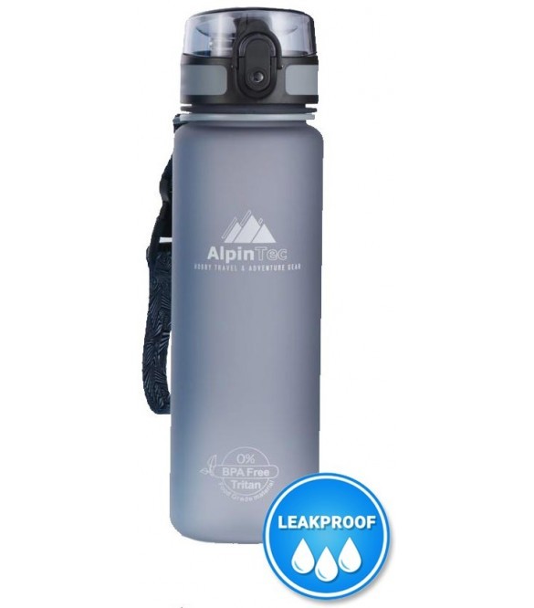 Παγούρι Γκρι 500ml με στόμιο BPA Free, Alpin Tec