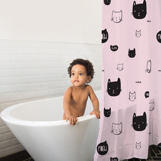 Κουρτίνα Μπάνιου Ροζ Shower Curtain, Minene