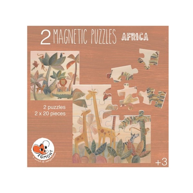Μαγνητικά Παζλ Αφρική 2x20ps, Egmont Toys