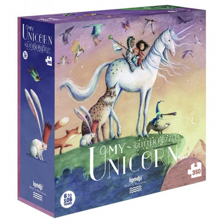 Παζλ Ο Μονοκερός Μου Glitter Puzzle My Unicorn 350τεμ, Londji