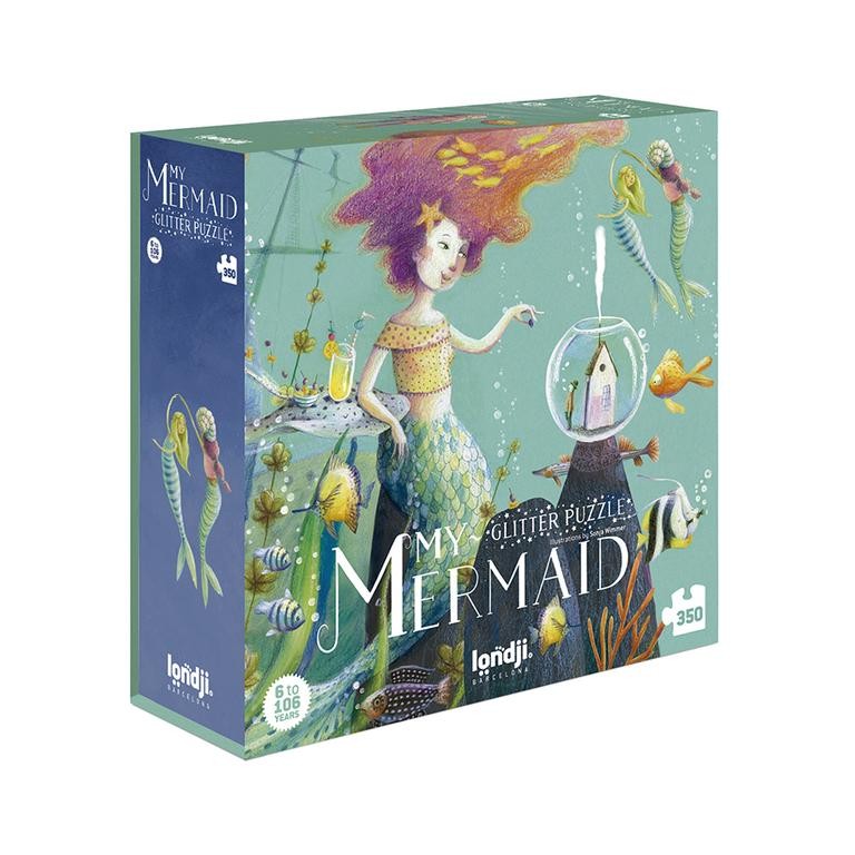 Παζλ Η Γοργόνα Μου Glitter Puzzle My Mermaid 350ps, Londji