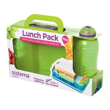 Σετ Δοχείο Φαγητού και Παγούρι Πράσινο Lunch Pack, Sistema