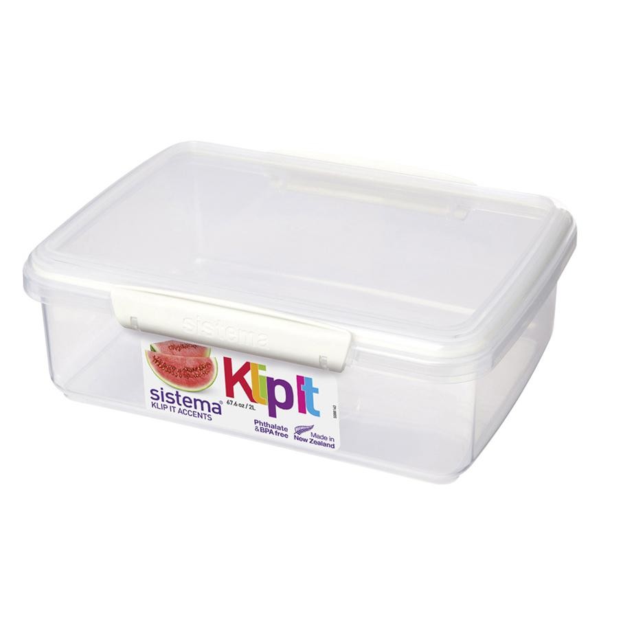 Δοχείο Τροφίμων Ασπρο Klip It 2lt, Sistema