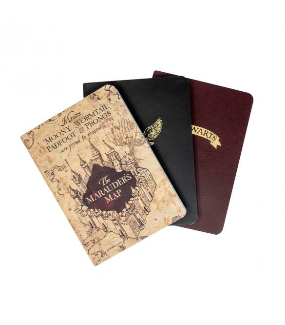 Σετ 3 Σημειωματάρια Α6 Harry Potter Notebook