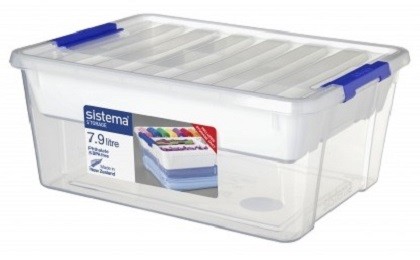 Κουτί με Δίσκο Αποθήκευσης Storage Box 7.9lt White Tray, Sistema