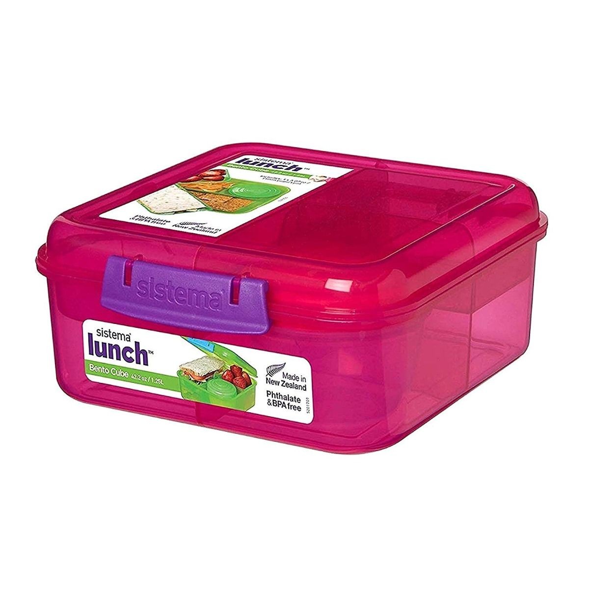 Δοχείο Φαγητού Ροζ Bento Cube 1.25lt Yogurt Pot 150ml, Sistema