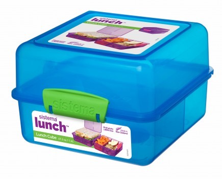 Δοχείο Φαγητού Μπλε Lunch Box Cube 1.4lt, Sistema
