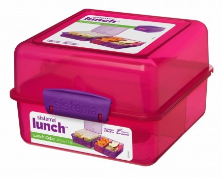Δοχείο Φαγητού Ροζ Lunch Box Cube 1.4lt, Sistema
