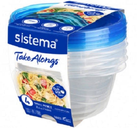 Δοχεία Φαγητού Take Alongs 760ml Small Bowl 4 ps, Sistema