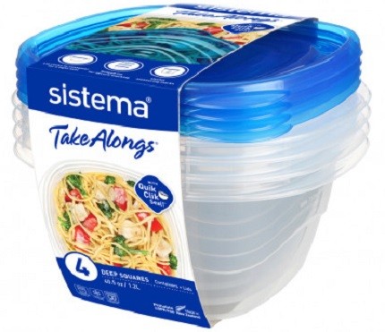 Δοχεία Φαγητού Take Alongs 1.2 lt Deep Bowl 4 ps, Sistema