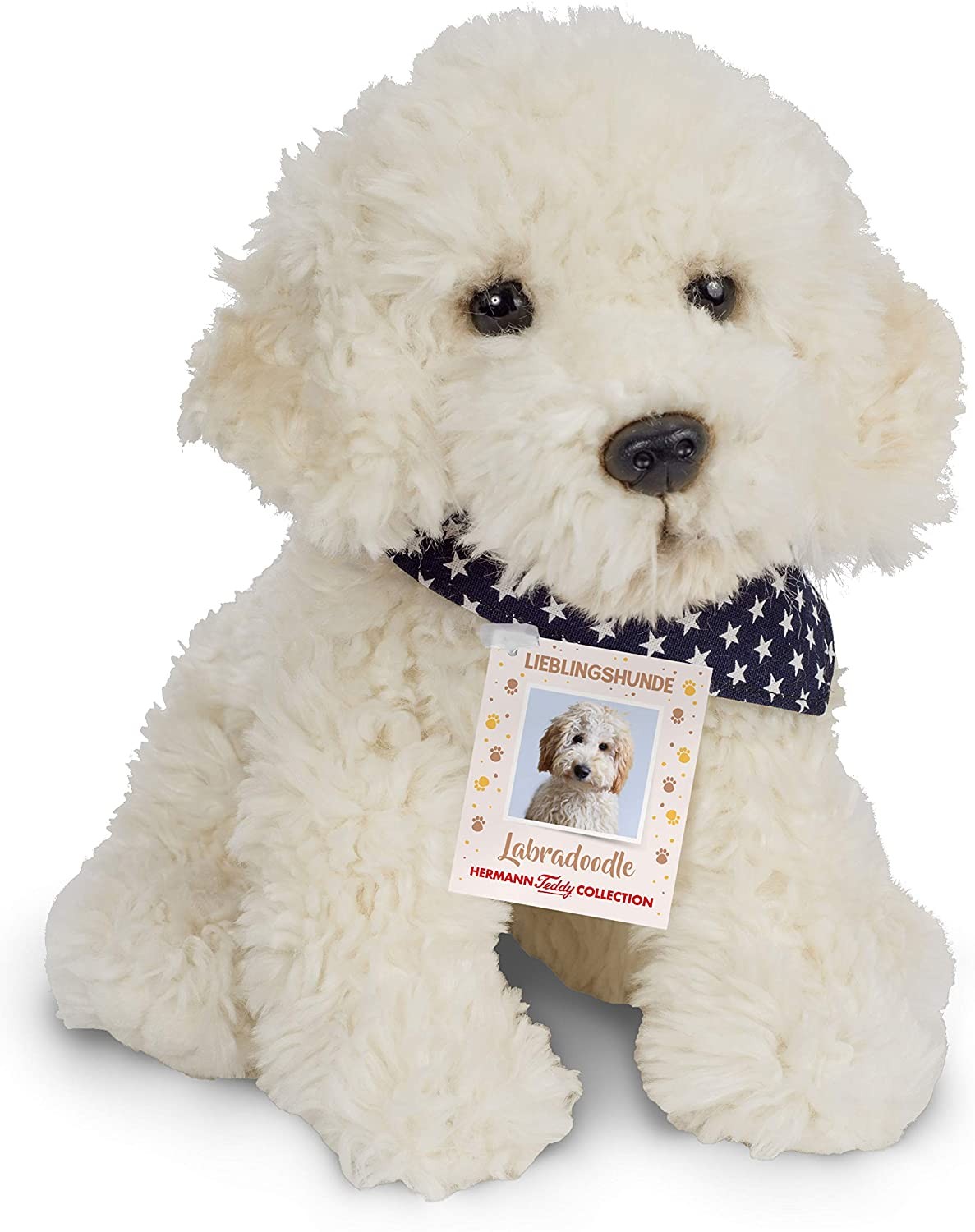 Σκύλος Labradoodle Λευκό Λούτρινο 28εκ, Hermann Teddy