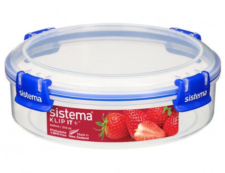 Δοχείο Τροφίμων 640ml Klip It Plus Round, Sistema, Από μη τοξικό πλαστικό