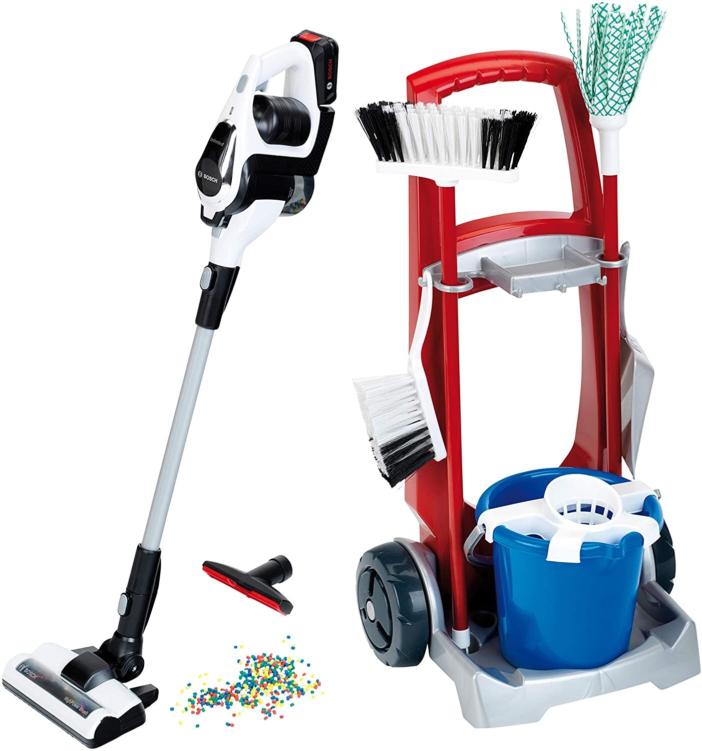 Σετ Καθαρισμού Σκούπα Μπαστούνι με Bosch Trolley Unlimited, Klein