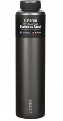 Ανοξείδωτο Μπουκάλι Θερμός Ανθρακί 600 ml, Sistema