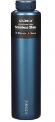 Ανοξείδωτο Μπουκάλι Θερμός Μπλε 600 ml, Sistema