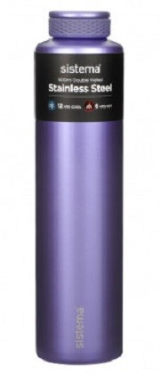 Ανοξείδωτο Μπουκάλι Θερμός Μοβ 600 ml, Sistema