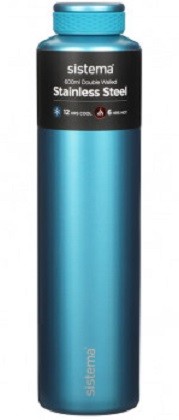Ανοξείδωτο Μπουκάλι Θερμός Γαλάζιο 600 ml, Sistema
