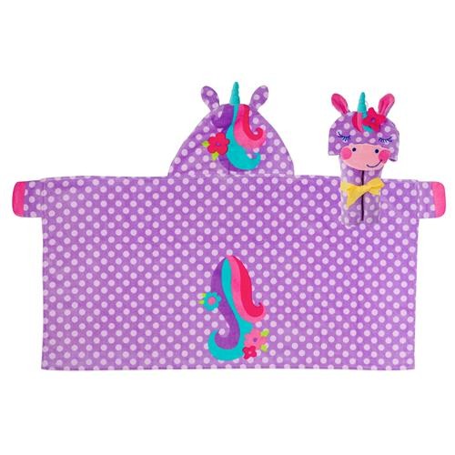 Πετσέτα με Κουκούλα Μονόκερος Hooded Towel Unicorn, Stephen Joseph