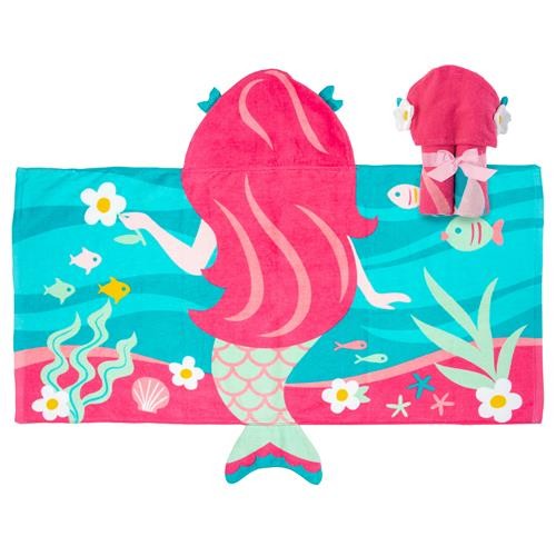 Πετσέτα με Κουκούλα Γοργόνα Hooded Towel Mermaid, Stephen Joseph