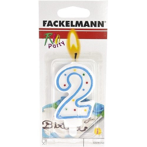 Κερί Γενεθλίων Νούμερο 2 Birthday Candles, Fackelmann