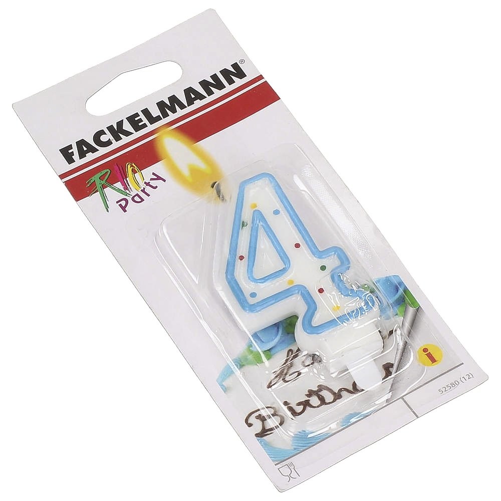 Κερί Γενεθλίων Νούμερο 4 Birthday Candles, Fackelmann