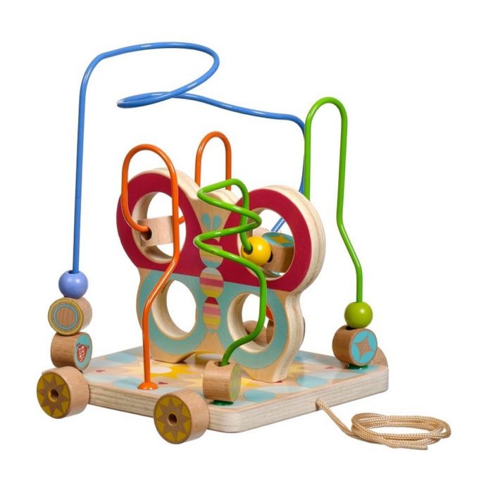 Ξύλινη Πεταλούδα Προγραφής Διαδρομές Butterfly Pull Toy, Lucy and Leo