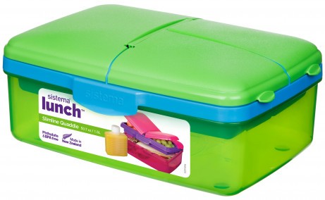 Δοχείο Φαγητού Πράσινο Slimline Quaddie Lunch Box 1.5lt, Sistema