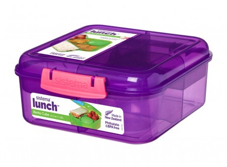 Δοχείο Φαγητού Μοβ Bento Cube 1.25lt Yogurt Pot 150ml, Sistema