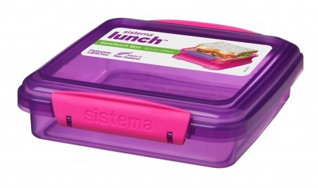 Δοχείο Τροφίμων Lunch Sandwich Box Μοβ 450ml, Sistema