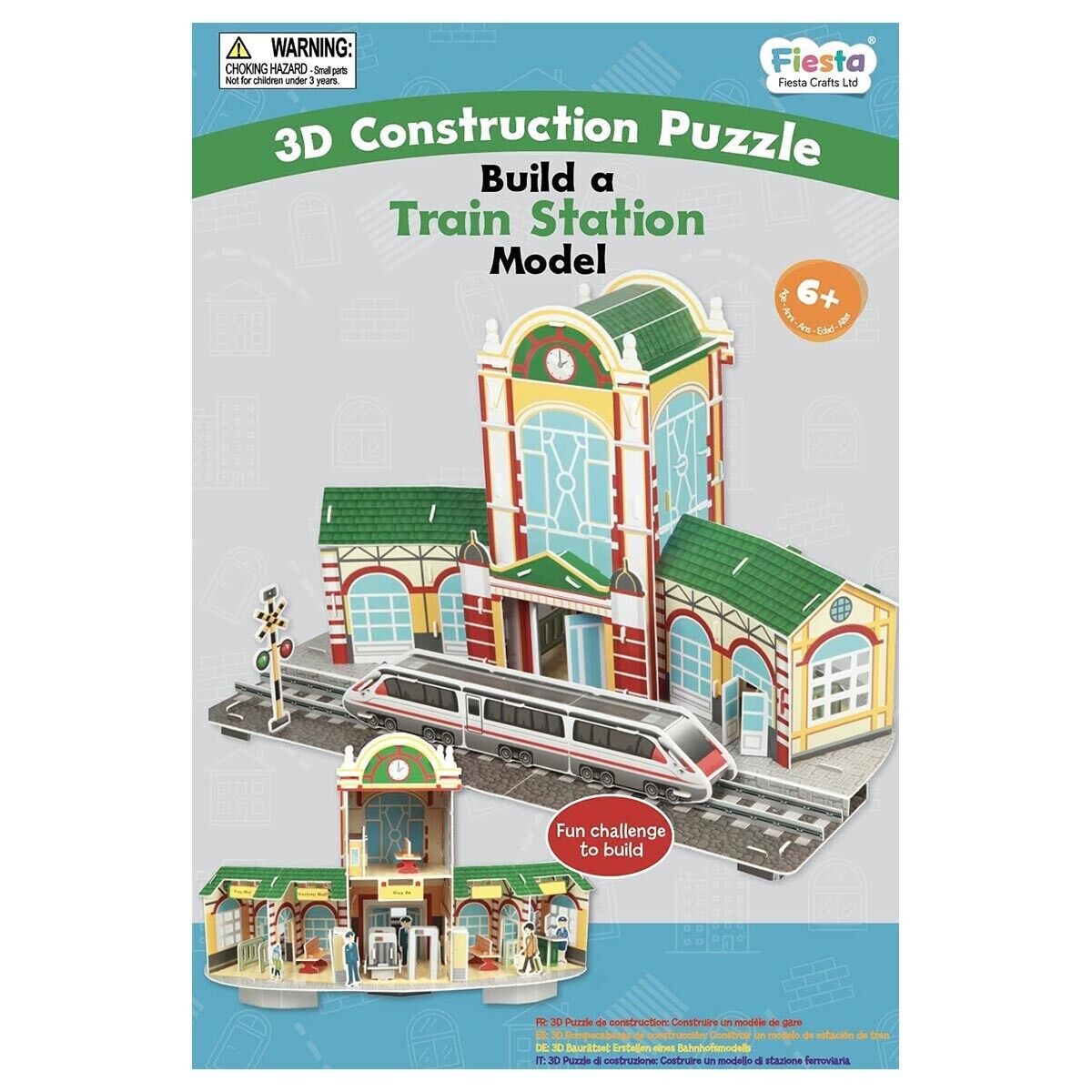 Κατασκευή 3D Construction Craft Σταθμός Τρένου, Fiesta Crafts